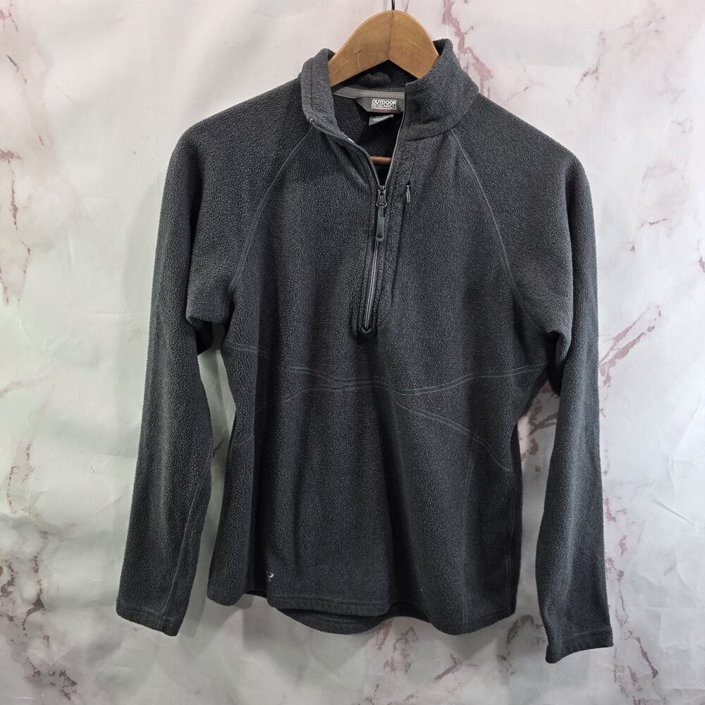 Outdoor Research Sweater Womens Medium Gray Soliel Fleece Quarter Zip Mid Layer